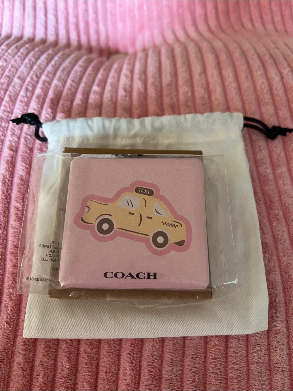 Coach Pink Taxi Compact Pocket Mirror - Brand New, Limited Edition & Sold Out